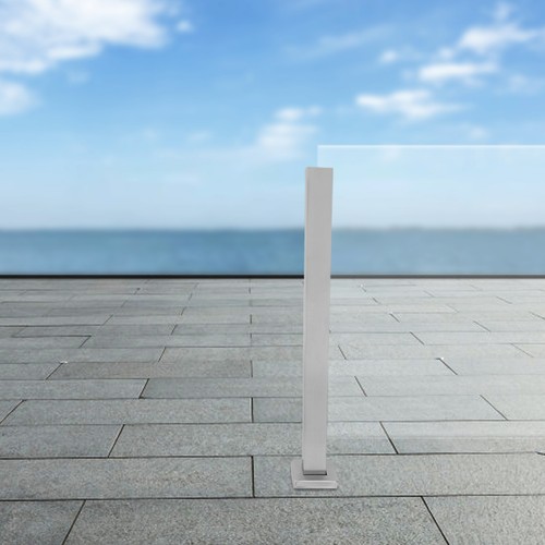 Glass railing post end - post,end,